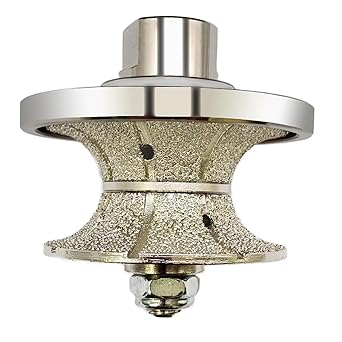 VANEPIC V30 1-1/4 inch Full Bullnose Diamond Hand Profiler Diamond Router Bit Granite Diamond Profile Wheel with 5/8-11 Thread for Granite Countertop Edge Shaping