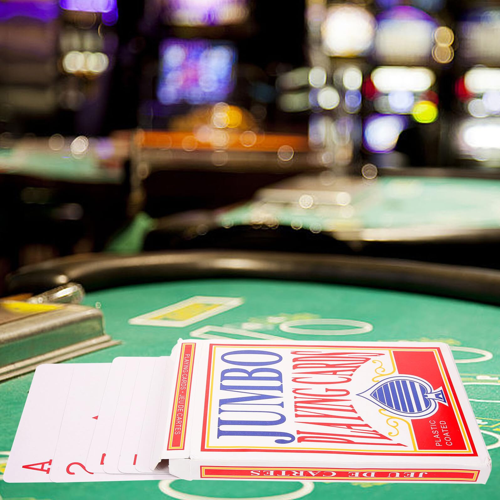 Set Carte da Gioco Giganti 6 Volte Grandi in Carta Resistente Carte da Poker per Feste e Giochi da Tavolo Accessori per Intrattenimento Familiare e Bar
