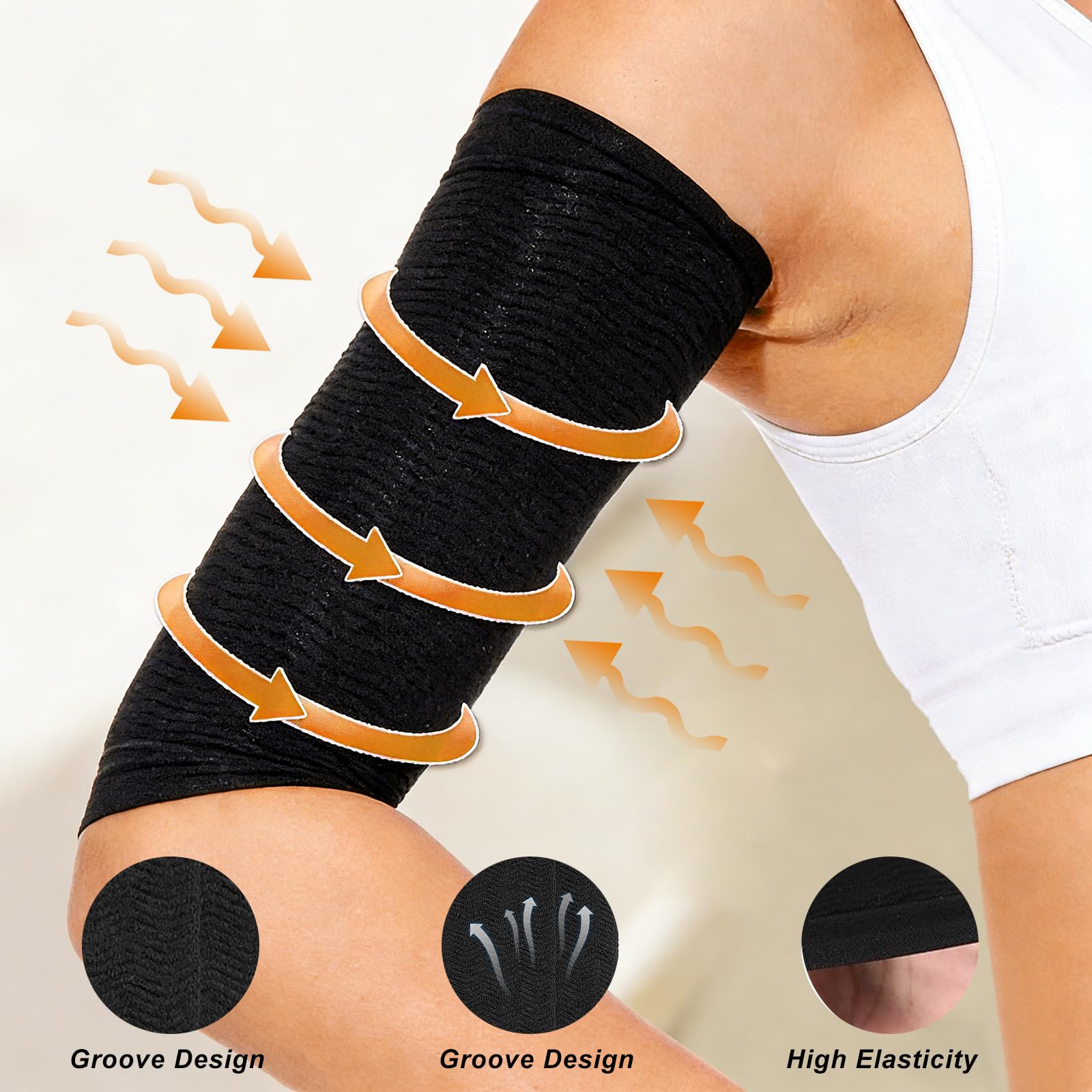 Fasce palestra compressione dimagrante Braccio Maniche Migliorare Shaper per Sport Fitness