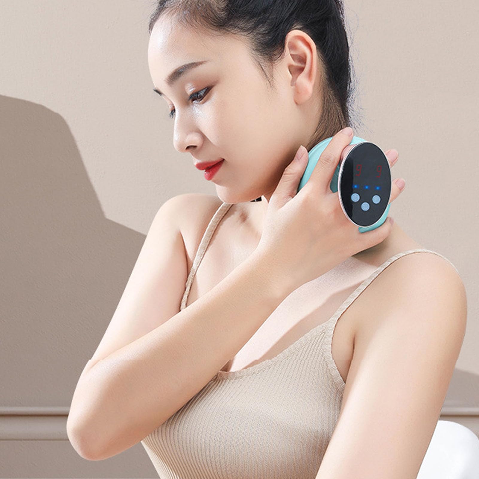 Masajeador Eléctrico Gua Sha, masajeador de celulitis por infrarrojos, Máquina de raspado eléctrico calefacción por vibración Reduce la fatiga cepillo de masaje de dragado de meridianos de la piel