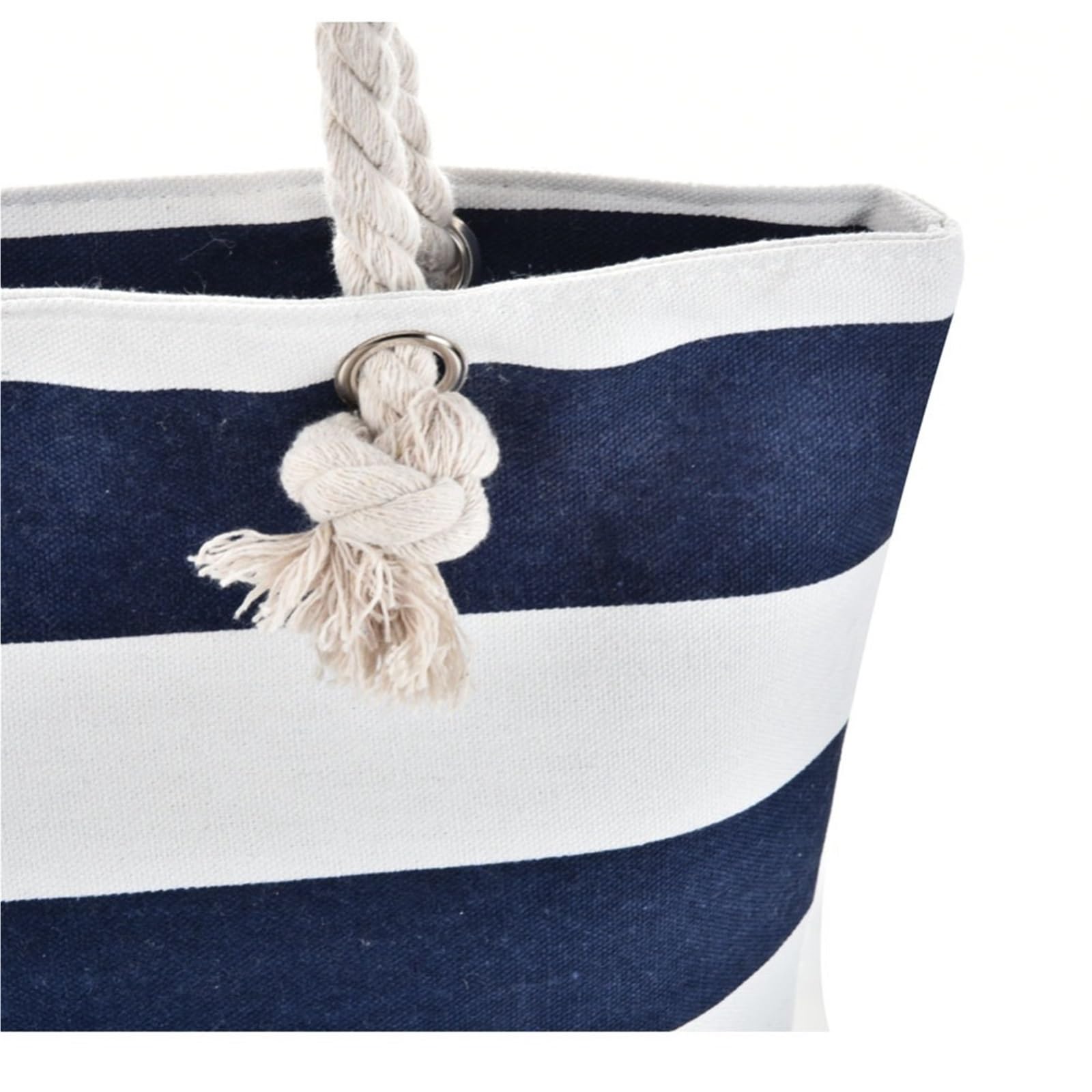 Bolso Tote De Playa A Rayas Gran Capacidad