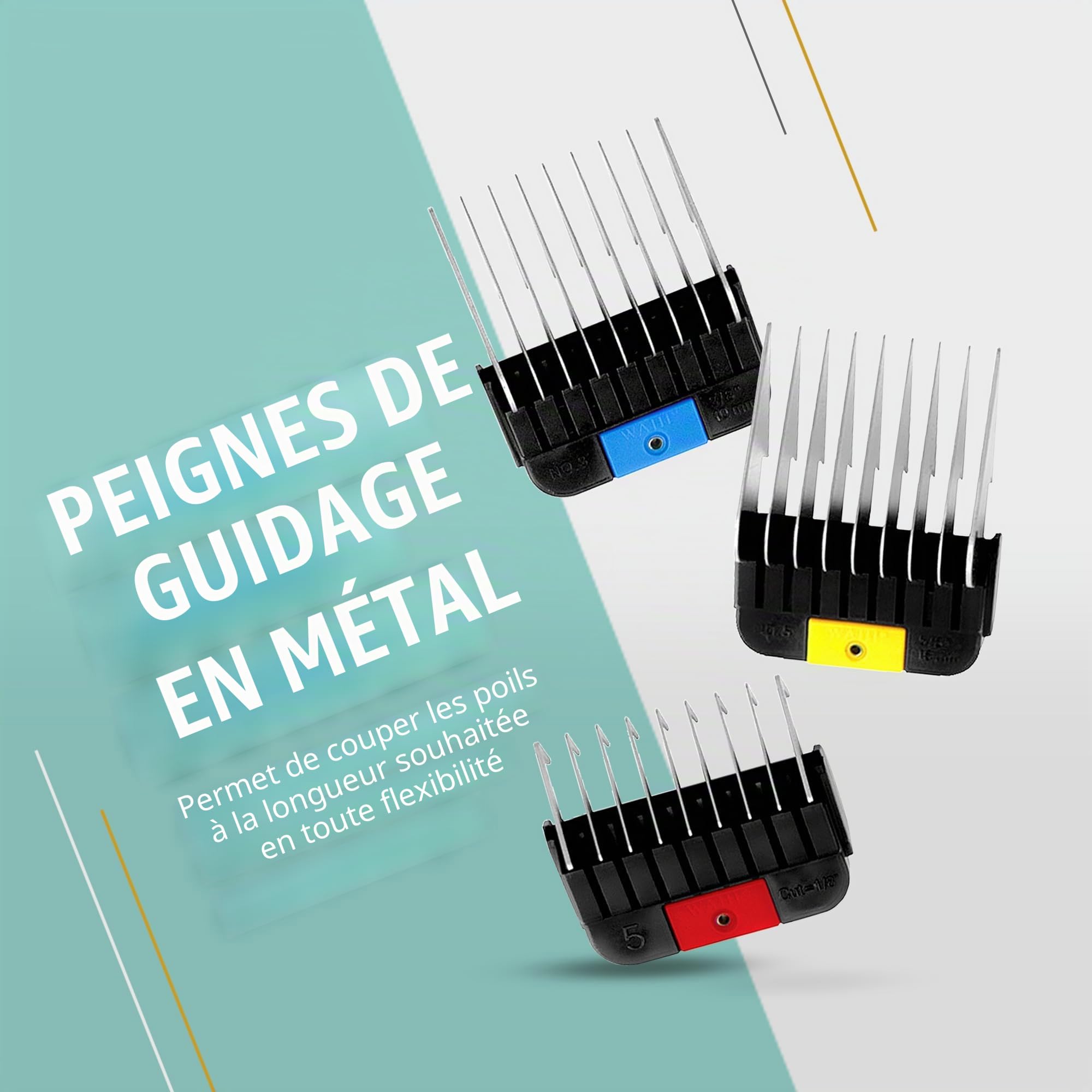 Max 60 Outil de toilettage professionnel pour animaux de compagnie – Tondeuse pour chiens et chats, faible vibration, légère