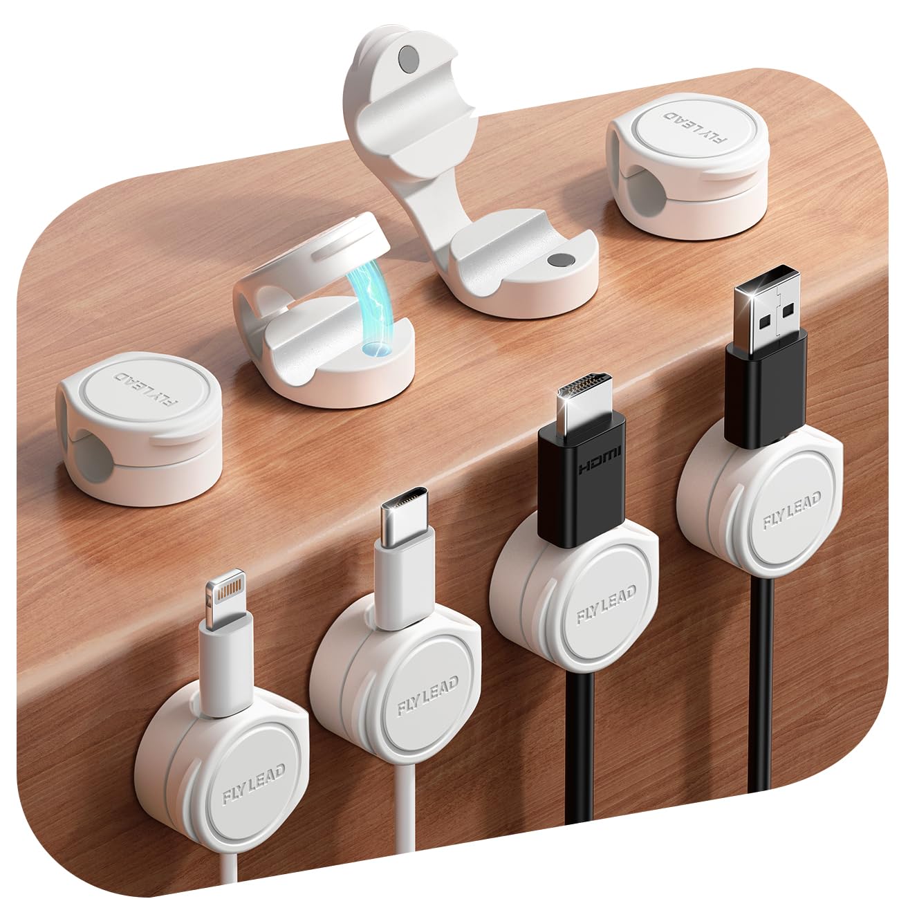 Amazon.co.jp: FLYLEAD コードオーガナイザー シリコン磁気ケーブル