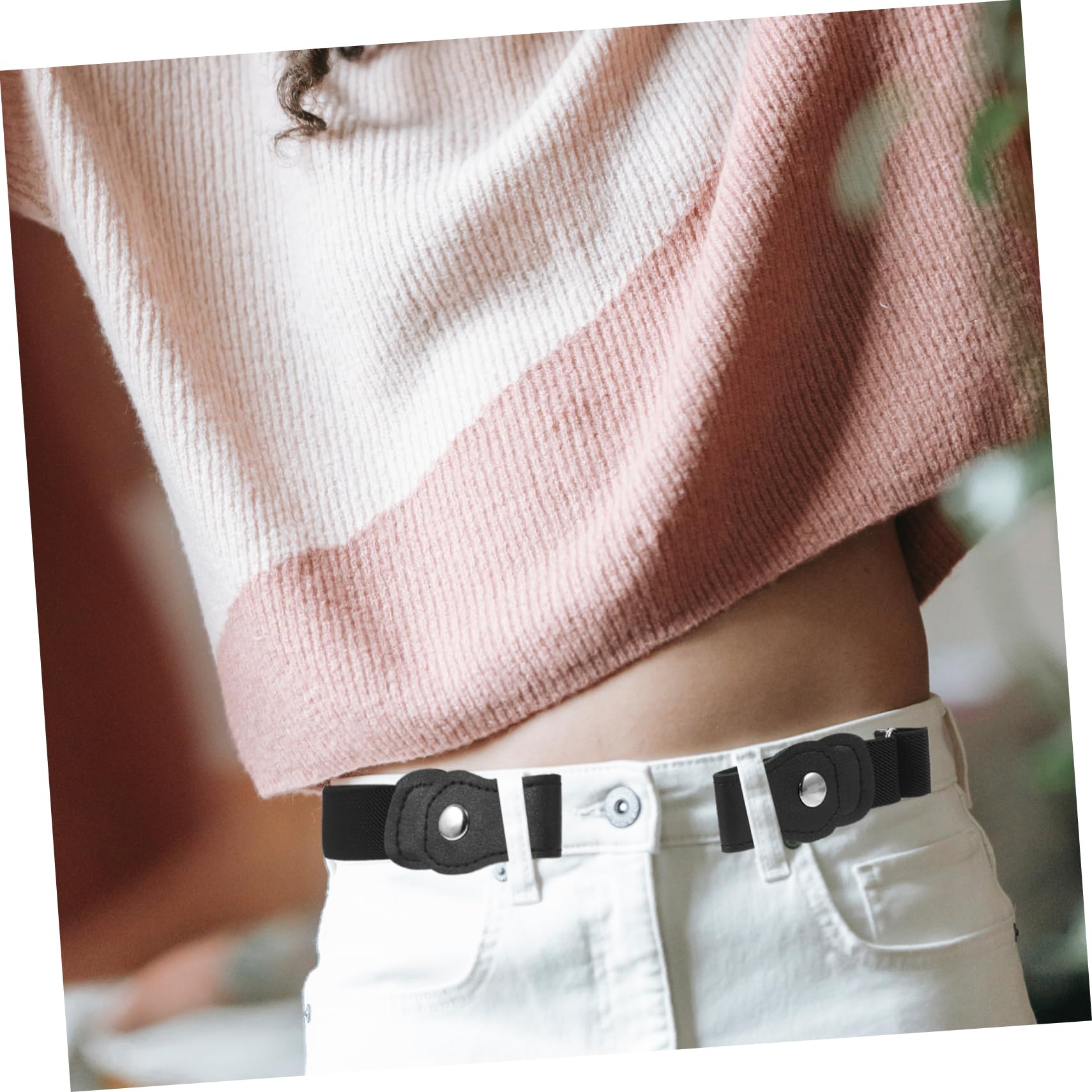 AOKWAWALIY Children's Belt Leash Boys No Buckle Belts Elastic Belt Belt Waist Belt for Boys Belt Without Buckle Waist Belt for Boys Belts 8-10 No Buckle Waist Belt Black Cloth