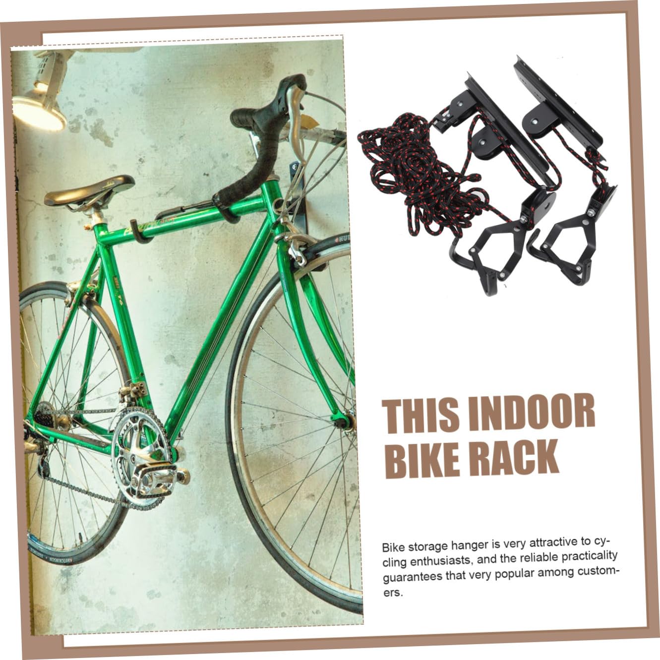 Yardwe Gancio per Bici da Montare Parete e Soffitto Resistente e Durevole per Garage e Interni per Riporre Biciclette Facilmente