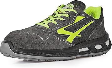 U-Power Red Lion® Yellow, Safety Shoes, Leather Safety Shoes, Unisex Lightweight Anti-Puncture Trainers, Raffia Sole, Infinergy Sole, Aluminium Toe Cap (38)