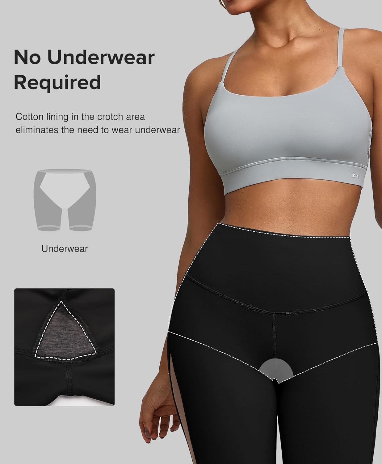 BRXL Compression Leggings with Breathable Mesh Panels for Women Tummy Control Leggings High Waist Workout Athletic Yoga Pants - Image 6