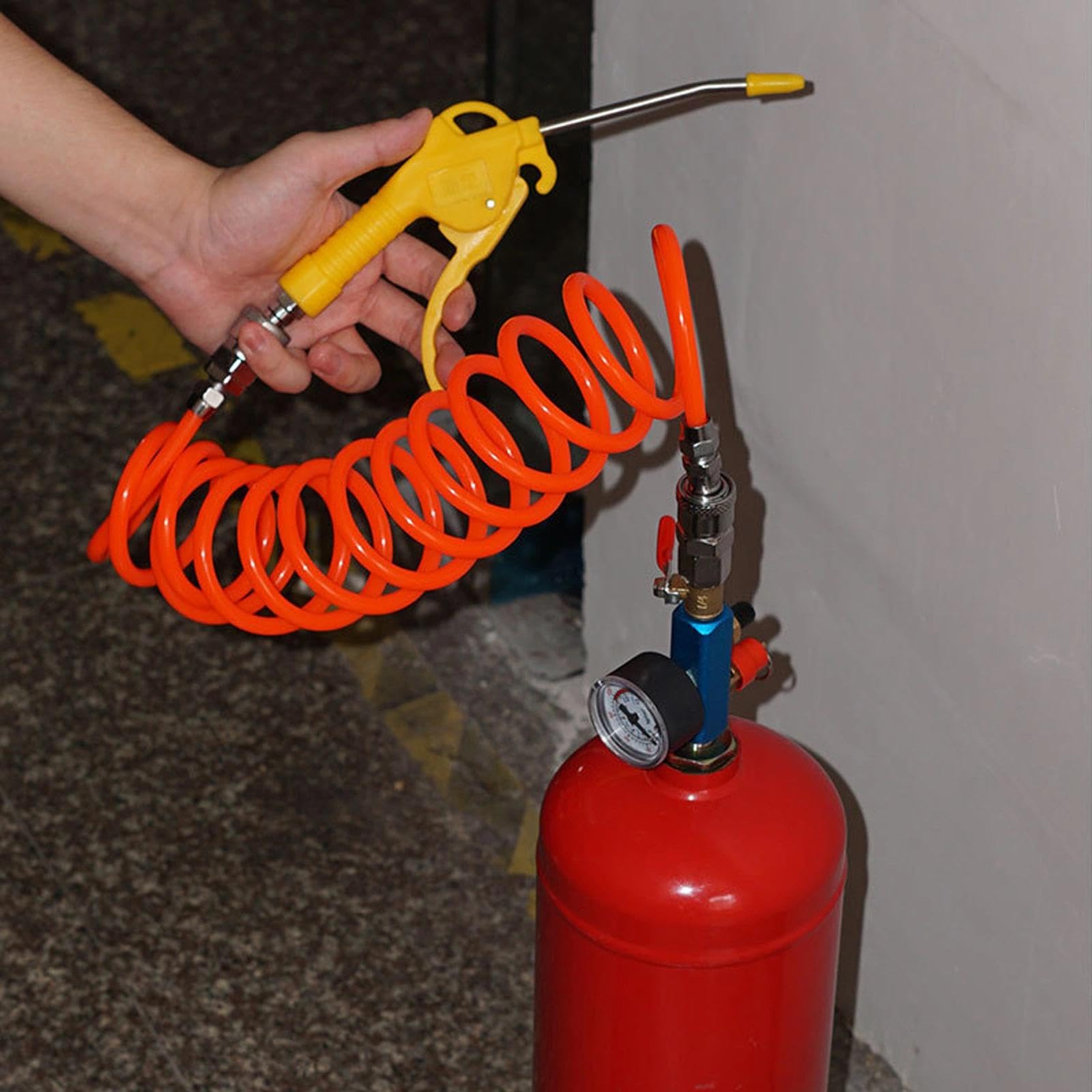 Gasflasche Druckluft Adapter,adapter Gasflasche Auf Druckluft,Universelle C-Typ-Schnellkupplung Für Alle Druckluftwerkzeuge, Für Werkstatt, Garage Und Outdoor-Einsatz(A)