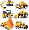 Coolplay Mini Construction Vehicles Kids Little Truck Cars Toy Pack Roller Bulldozers Forklift Excavator Asphalt Car Dump Set for Kids