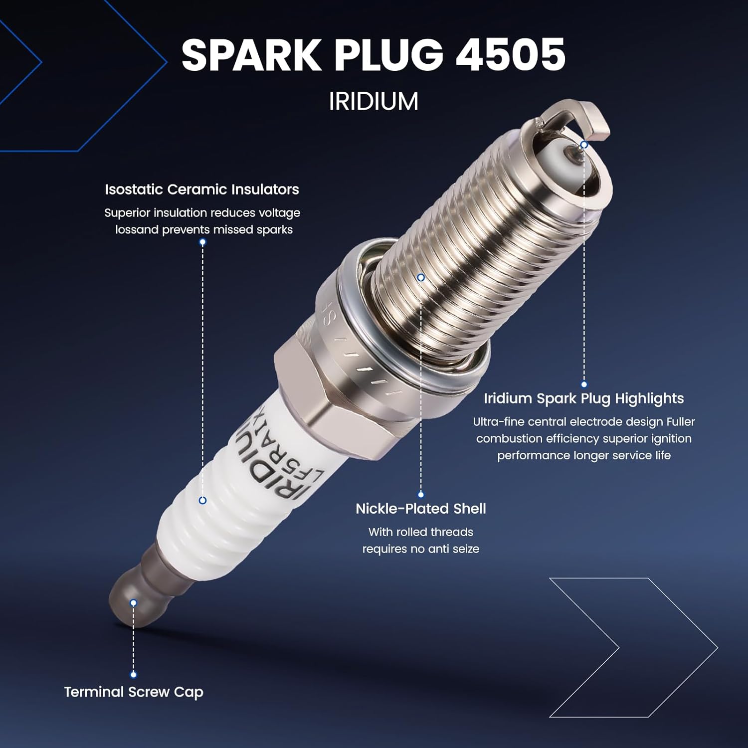 UF551 Ignition Coils & 4505 Spark Plugs Compatible with Nissan Titan 08-15, Armada 07-15, NV2500 NV3500 12-15, Pathfinder 08-12, Compatible with INFINITI QX56 5.6L V8 - Replaces 5C1729-8PCS