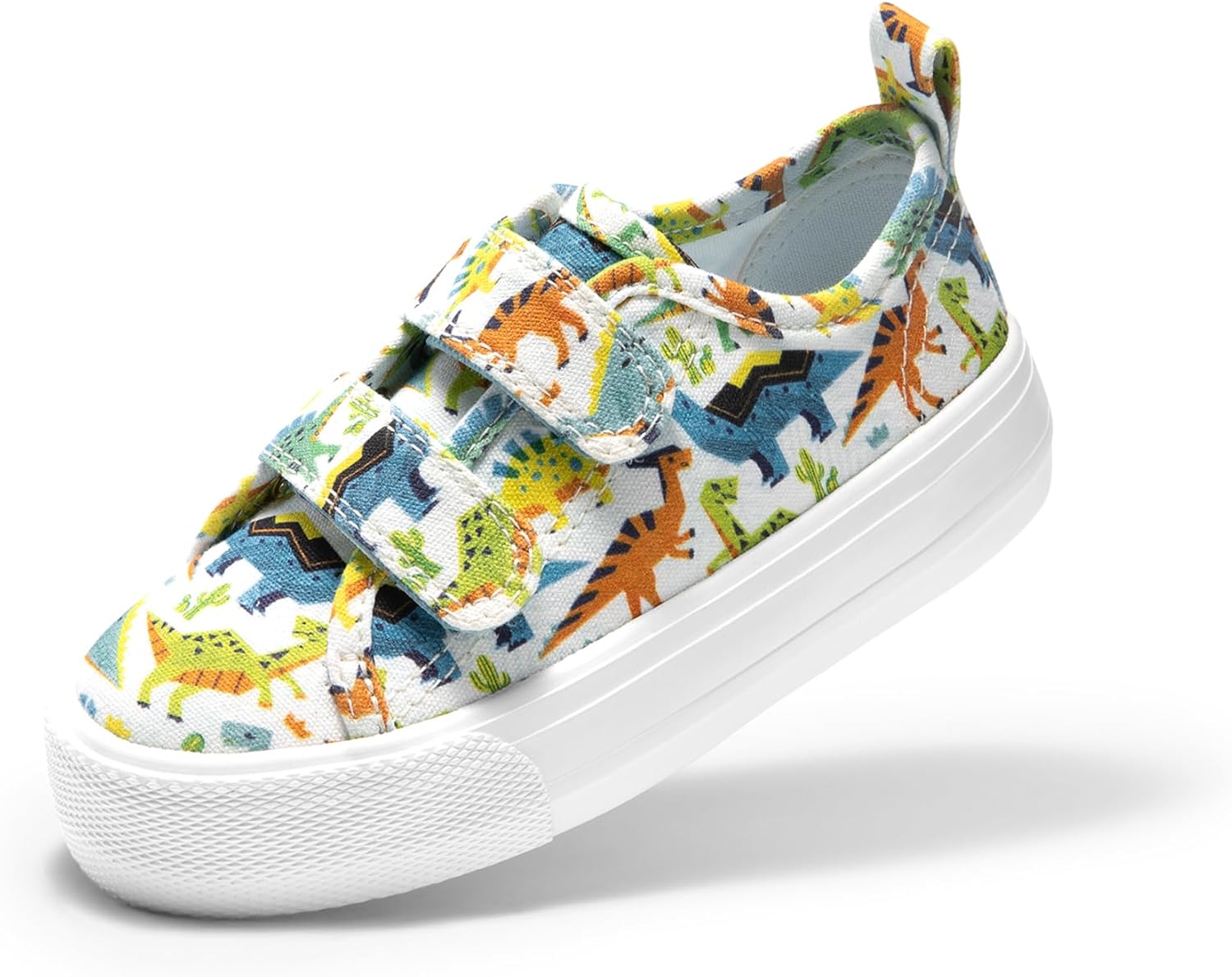 DREAM PAIRS Kid Toddler Sneakers Boys Girls Canvas with Cartoon Dual Hook and Loops for School Walking