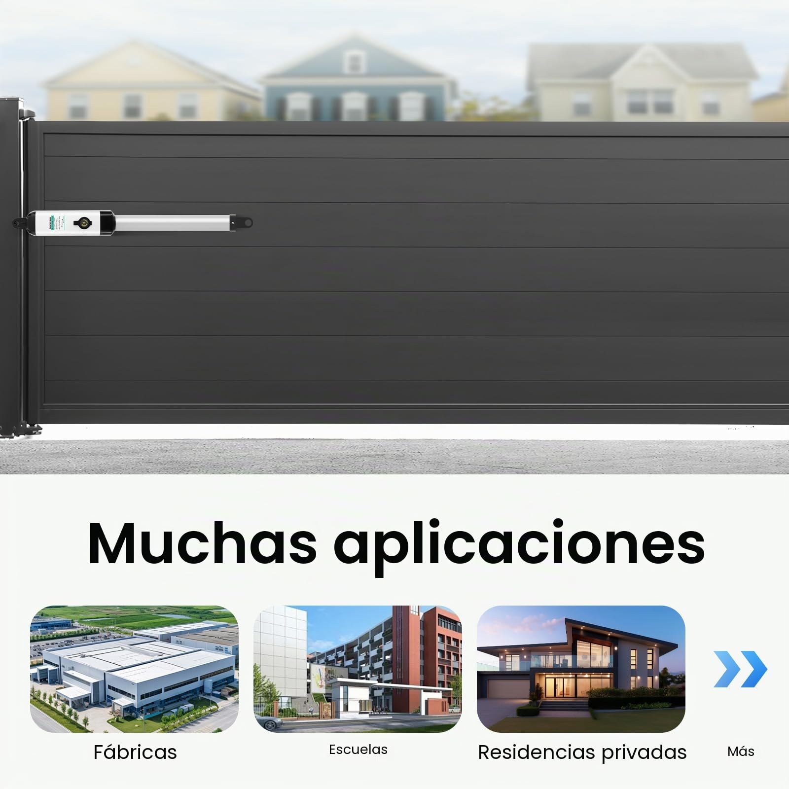 Accionamiento de puerta batiente para puerta de una sola hoja de carga pesada, accionamiento automático de puerta giratorio, juego de abridor de puerta, longitud máxima de 5,5 m o peso de la