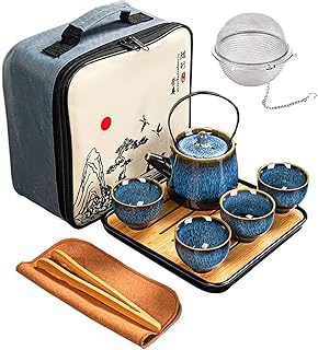 DEKNBE Portable Gongfu Tea Set with Travel Case