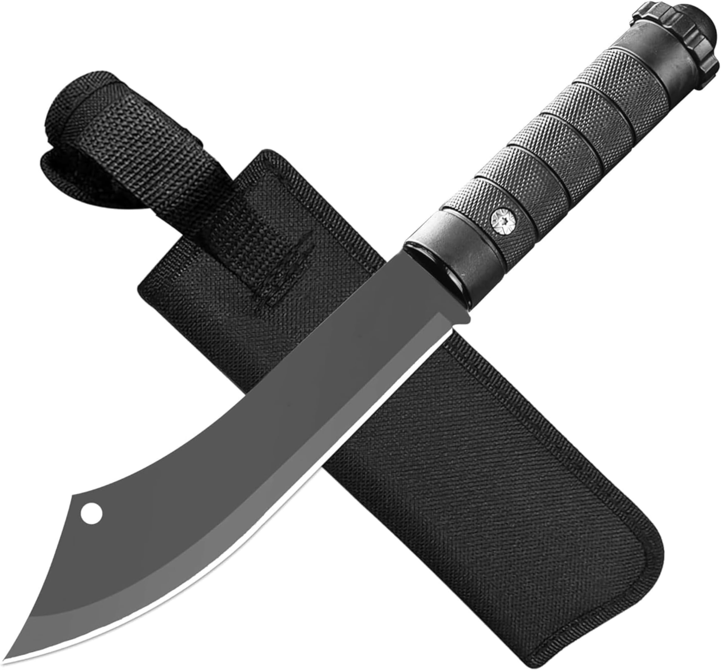 Kitchen Meat Cutting Knife with Protective Sheath | Stainless Steel Heavy Duty Chopping Knife for Meat, Fish & Vegetables | Ergonomic Non-Slip Handle