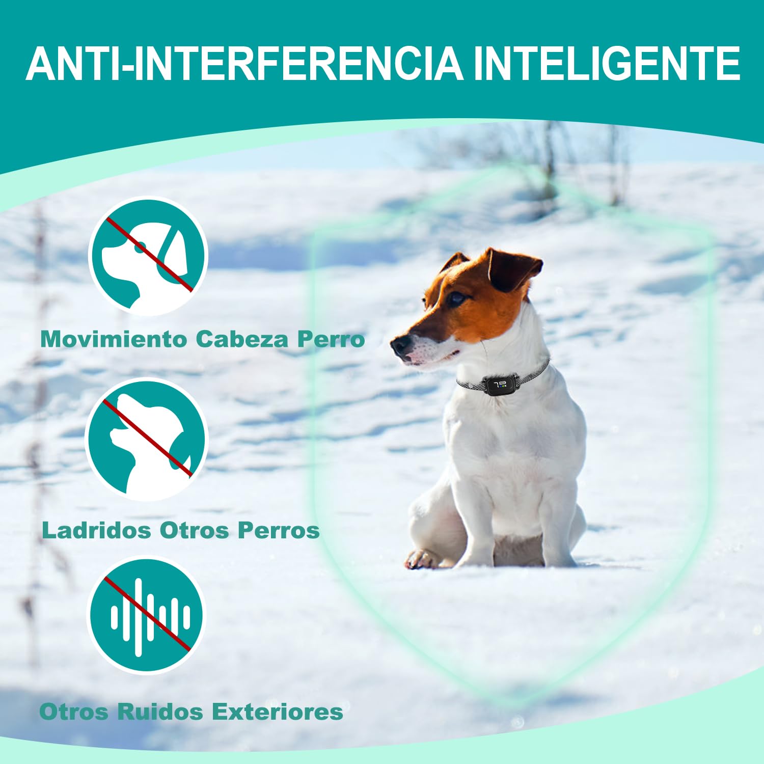 Collar Antiladridos para Perros Pequeños, Collar Antiladridos con 7 Niveles de Sensibilidad, 3 Modos de Sonido y Vibración, Resistente al Agua IP67, Efectivo y Humano, Negro