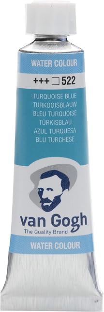 Van Gogh Watercolour Tube 10 ml Turquoise Blue 522