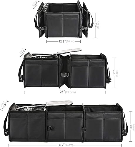 Miniatura 5 de HAOKAY Organizador duradero para maletero de automóvil con bolsa térmica de aislamiento premium, organizador de almacenamiento plegable resistente,