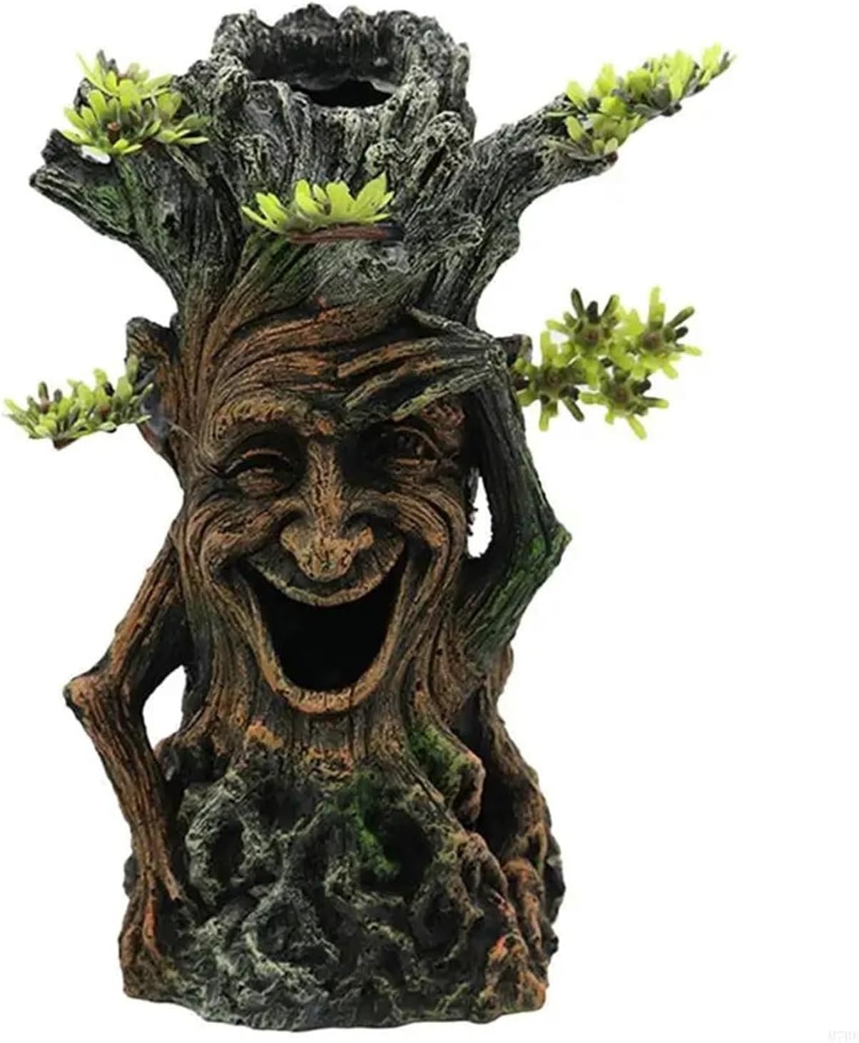 Resin Tree Trunk Roots Aquarium Ornament Fish Hideaway Cave Underwater Landscape Decor for Freshwater Tank