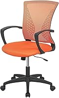 Vista 9 de Silla ergonómica de oficina, silla de malla con respaldo medio con soporte lumbar y reposabrazos, silla de computadora ajustable, silla de estudio