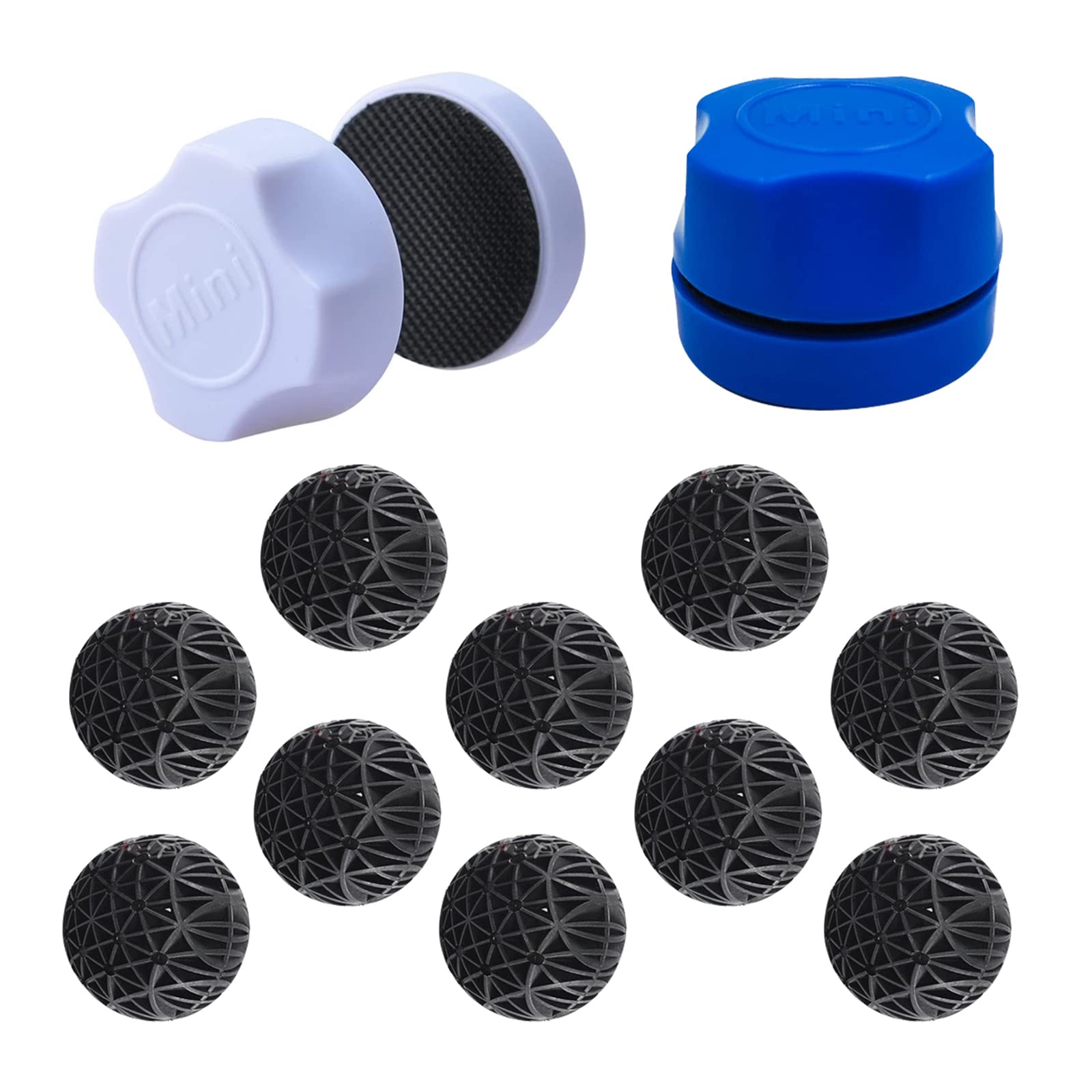 NC 2 Piezas Cepillo Magnético Acuario Cleaner,Mini Raspador de Algas Magnético Acuario Cepillo Limpieza para Vidrio Portátil Fish Tank Cepillo para Limpieza de Cristales y Bola Bio para Pecera