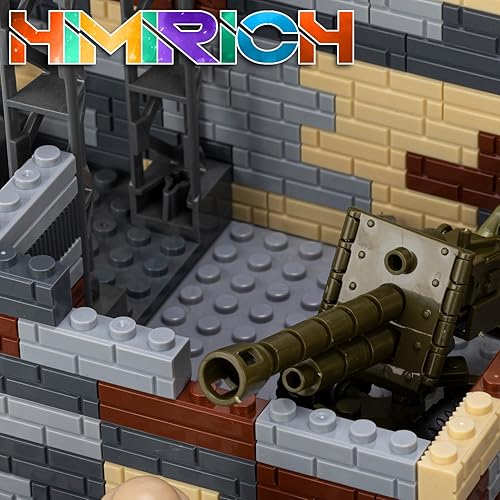 Miniatura 5 de HIMIRICH Paquete de armas, juego de juguetes militares, modelo de bloques de construcción para figuras de soldado, equipo del ejército, piezas y