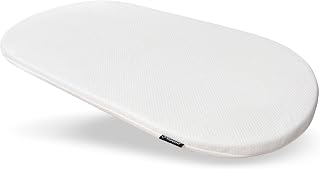 YUNIOO™ Foam Changing Pad. Moses Basket or Oval Bassinet Mattress Pad with Waterproof & Ultra Soft Cover. Replacement Diaper Changer Station Mattress. Changing Table Topper for Dresser. 29” x 15”