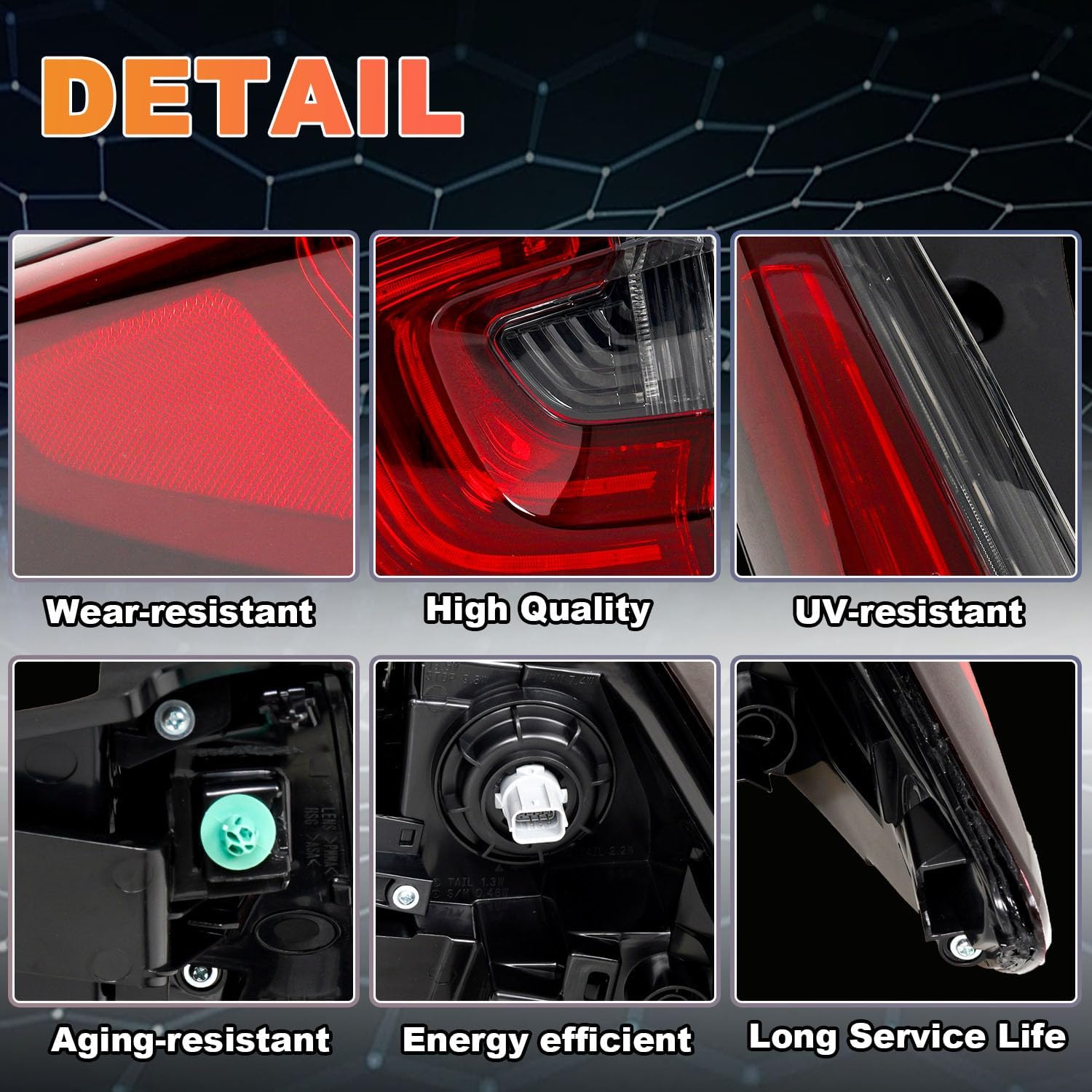LED Tail Light Compatible with 2020 2021 2022 Honda CRV CR-V Replacement for HO2804122 33550-TLA-A21 Outer Taillight Rear Lamp Left Driver Side