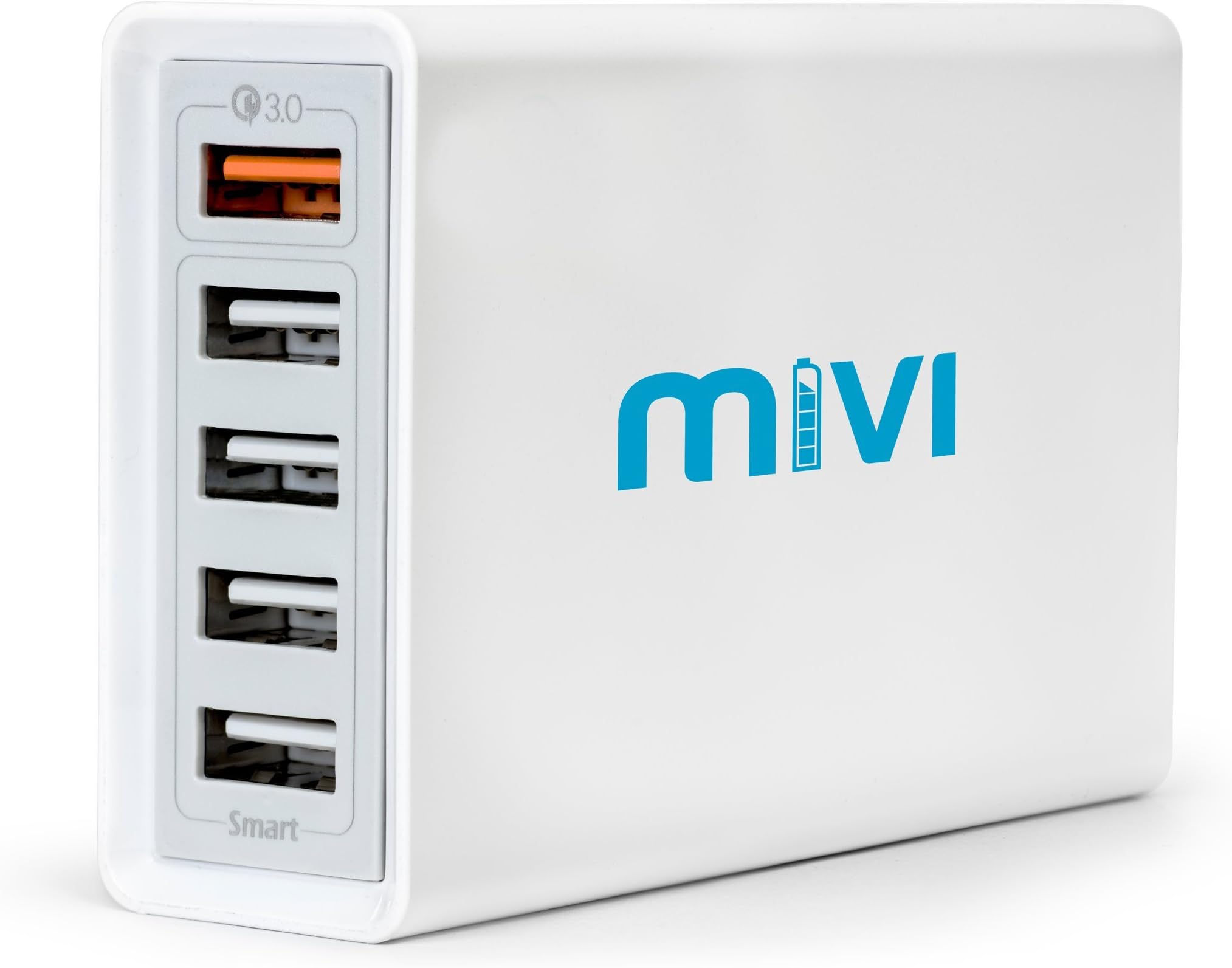 Mivi DC58QC3 8A Desktop USB Turbo Charger Hub - (White)