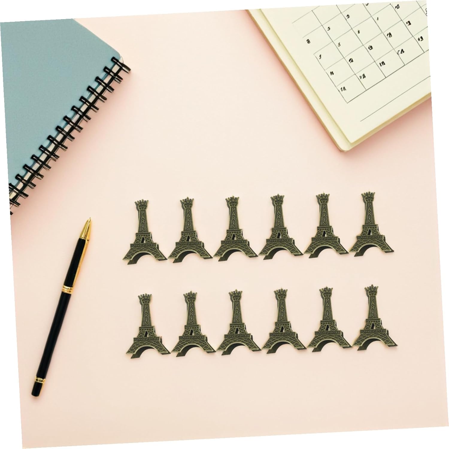 ERINGOGO 12Pcs Eiffel Tower Shaped Memo Clips Creative Metal Holders for Photos Notes Decorations Stylish Desktop Adornments for Weddings Birthdays Parties