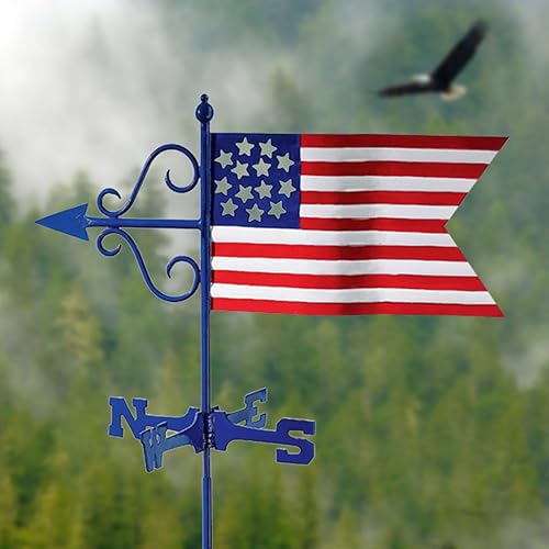 Miniatura 4 de Good Directions Veleta de jardín con bandera americana 836G con poste de jardín