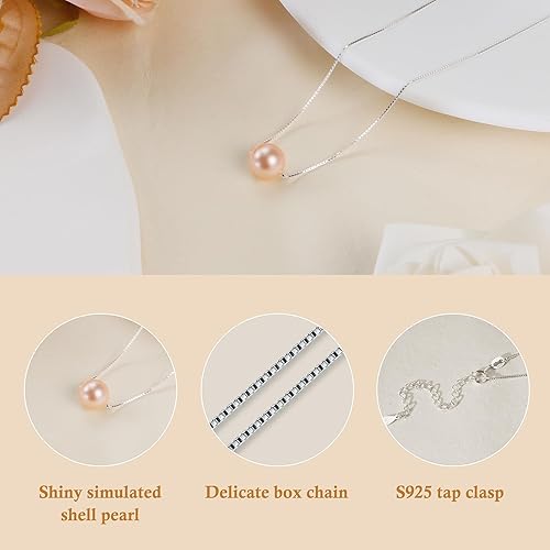 Miniatura 28 de Sereney Regalos de cumpleaños para niñas y mujeres, collar de perlas de plata esterlina como regalo de cumpleaños de 7, 9, 10, 11, 13, 15, 16, 18