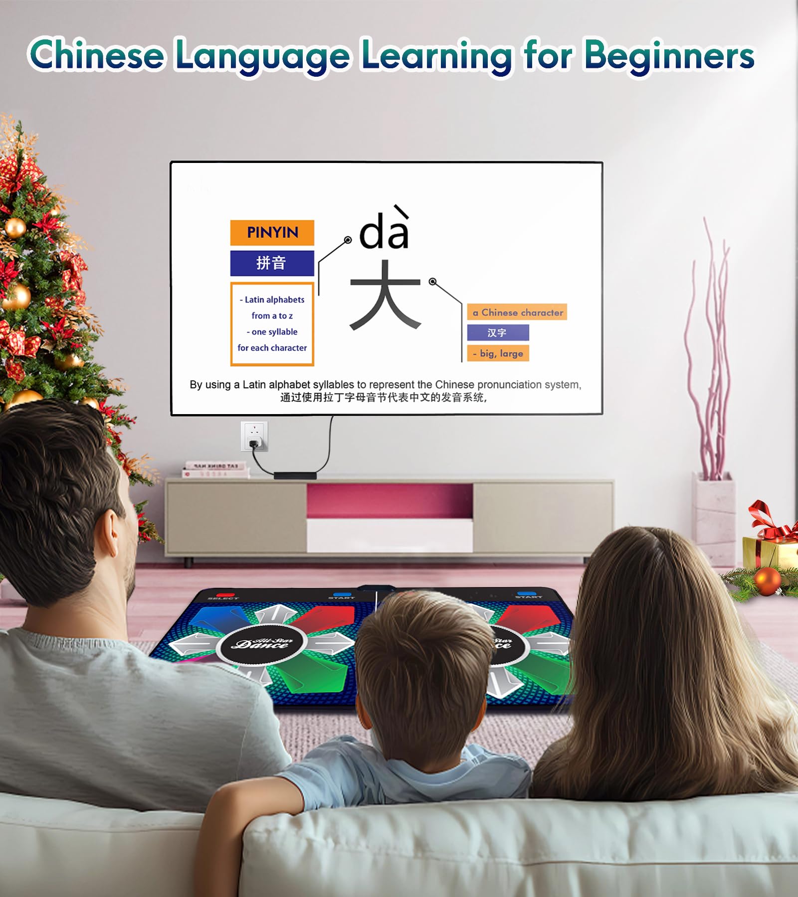 Tappetino da Danza per Bambini, Regalo di Compleanno per Ragazzo e Ragazza, con Sistema operativo Inglese, Plug And Play, Tappetino da Danza con Ricevitore Wireless