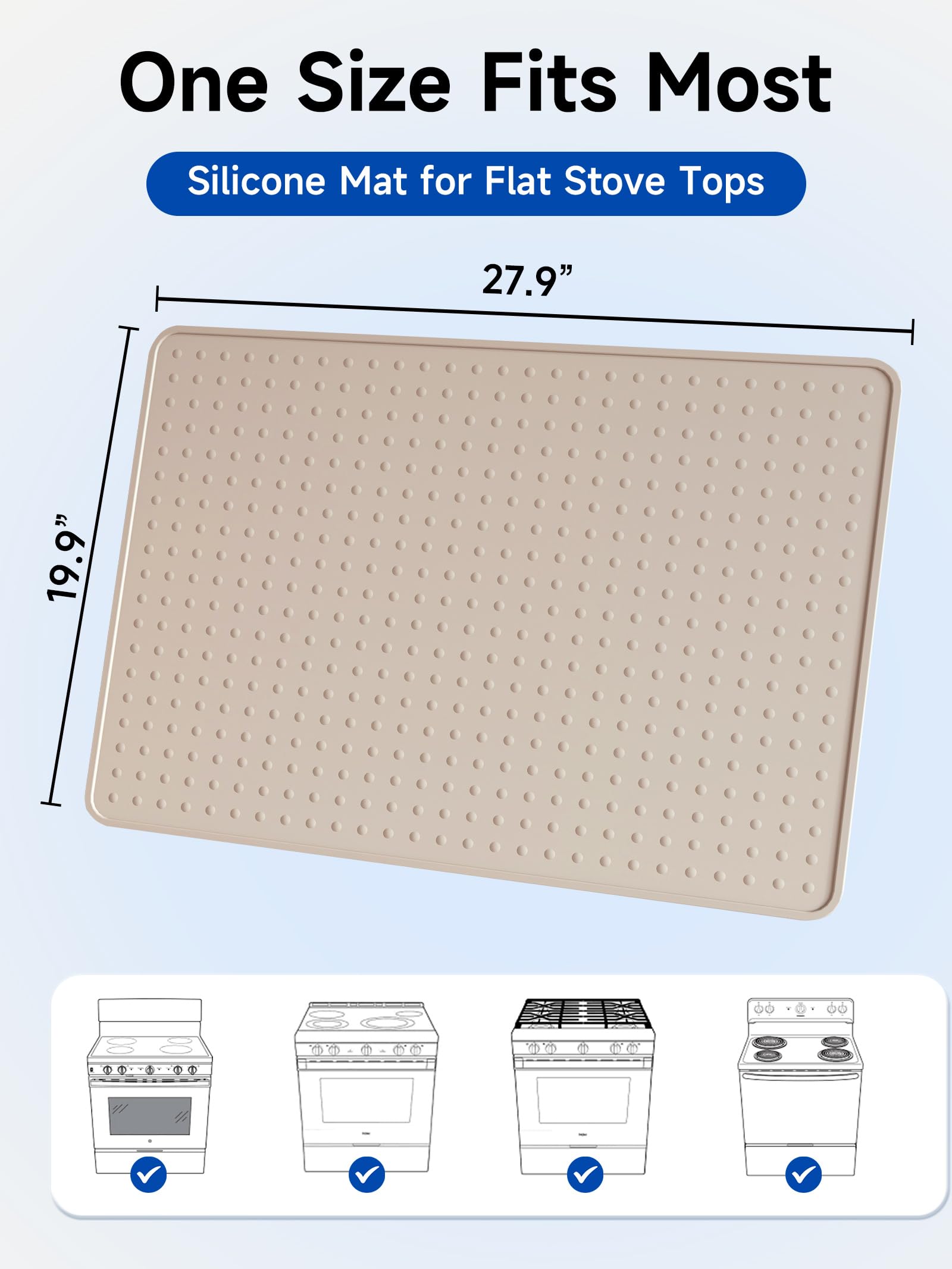 Silikon-Herdplattenabdeckungen für Elektroherd, Herdmatte für Glasplatte, Herdabdeckungen, Silikon-Abtropfmatte für Küchentheke, Kaffeematte, Hundefuttermatte