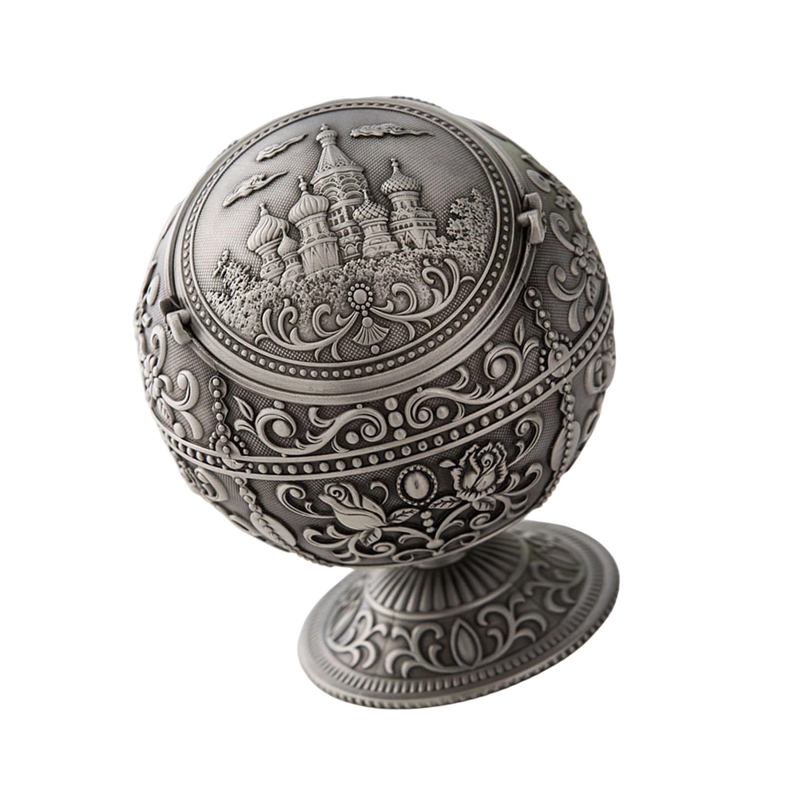 Windproof Ashtray with Lid Earth Simple Cleaning Process Home Decoration Windproof Metal