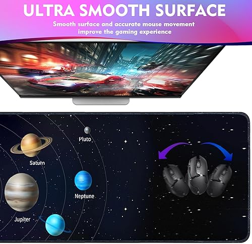 Miniatura 5 de Alfombrilla de mouse para juegos, alfombrilla de mouse grande para escritorio, alfombrilla de mouse extendida, con base de goma antideslizante,