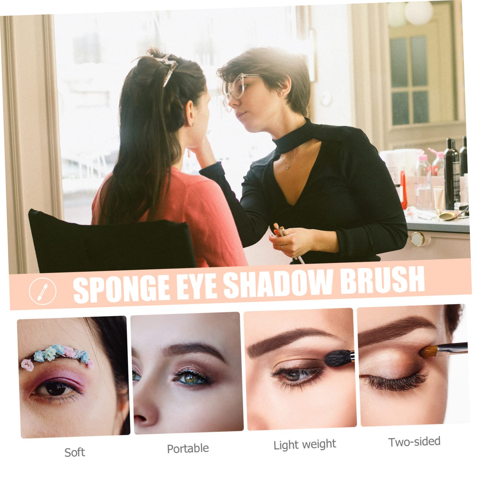 HAPINARY Luxury Double-ended Eye Shadow Brush 10 Piece Set for Makeup Kit Travel Size