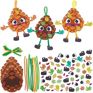 19 Nature-Inspired Autumn Crafts Using Leaves And Pinecones (Get Ready to Explore #4!) 178 Baker Ross FN589 Pinecone Mix & Match Decoration Kits – Pack of 8, Aut...