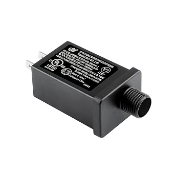 Replacement Yard Inflatable Adapter - 1A Transformer US Plug for Halloween Christmas Thanksgiving Inflatables, Class 2 Power Supply 120vac 60hz for LED Light