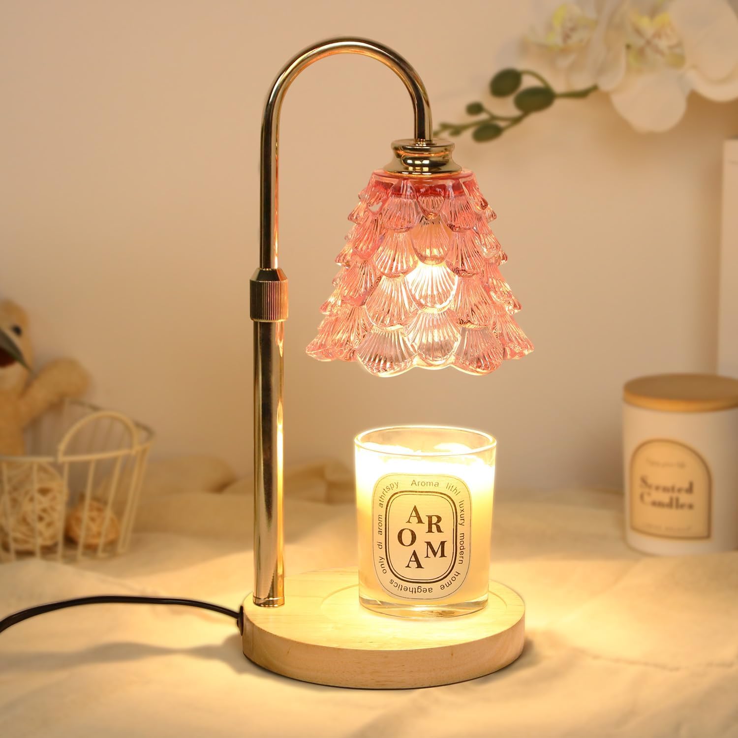 Paryou Candle Warmer Lamp with Dimmer - Electric Candle Lamp with Timer for Jar Candles Scented Candles with 2 Bulb — image 1