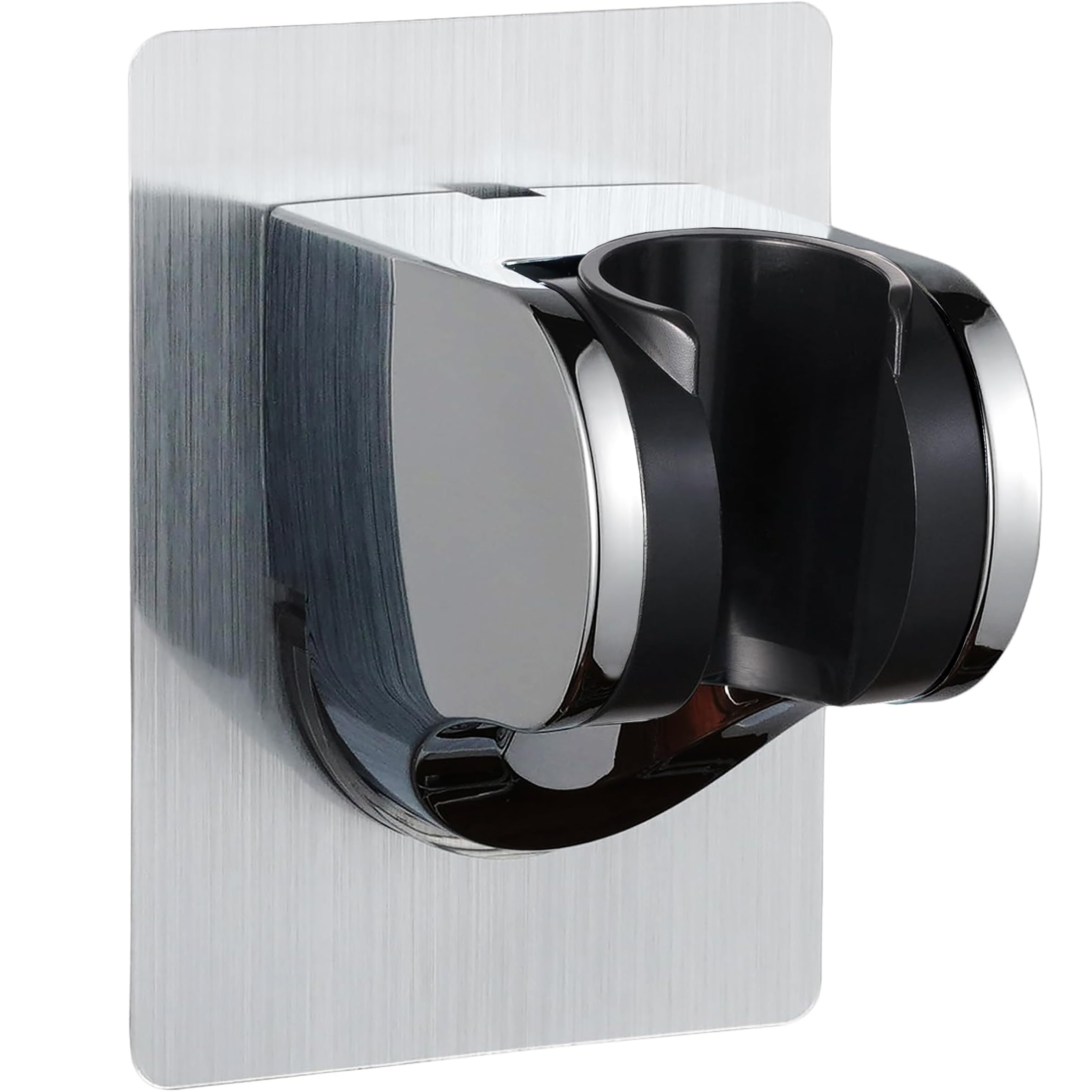 Strong Adhesive and Waterproof Shower Head Holder, Adjustable Handheld Shower Holder Wall Mount Shower Bracket (Silver - 1 Pack)