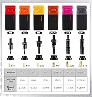 Vista 2 de Mandril de herramienta de tuerca de remache 1/2-13 y 10 piezas de tuercas de remache, juego de herramientas de remache, juego de accesorios