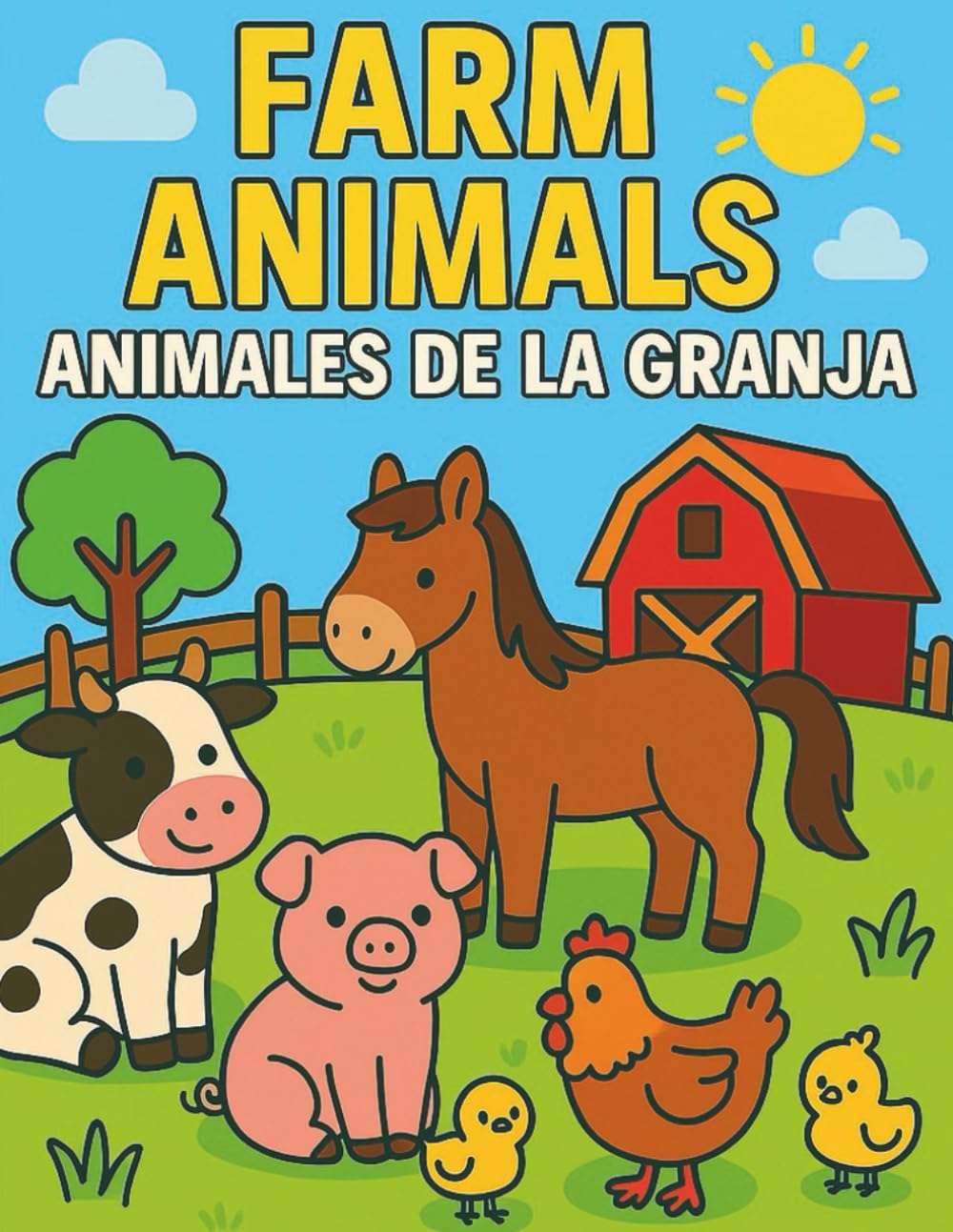 Animal Adventures: Farm Animals / Animales de Granja: Bilingual English & Spanish Coloring Book for Toddlers and Preschoolers | Learn and Color Cute ... - Bilingual Coloring Books for Kids)