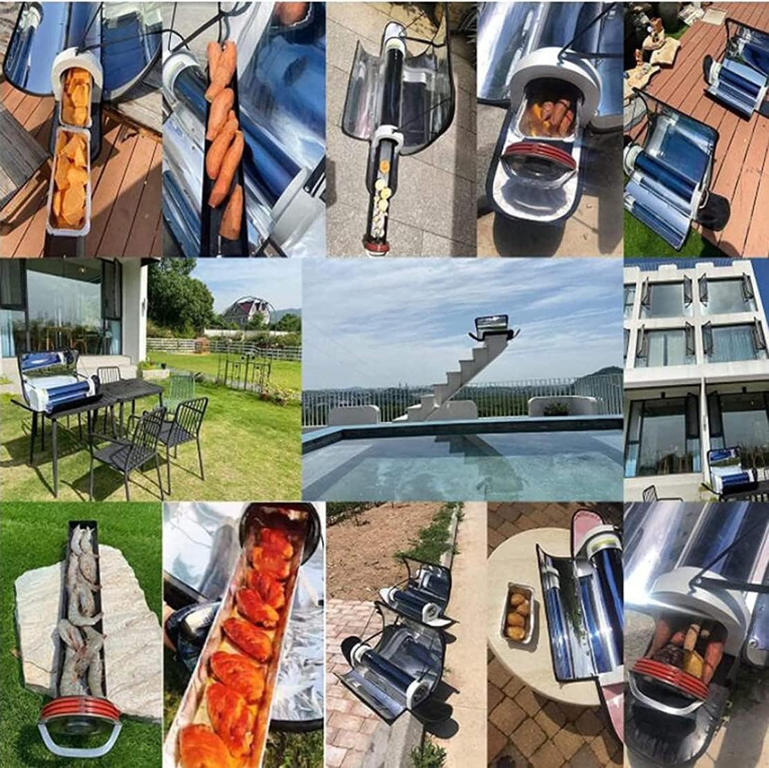 Portable Solar Stove Solar Oven Solar Grill For Picnic Camping BBQ Grill, 550°F Foldable Outdoor Travel Grill, Smoke Free Food Grade Stainless Steel Stove Oven