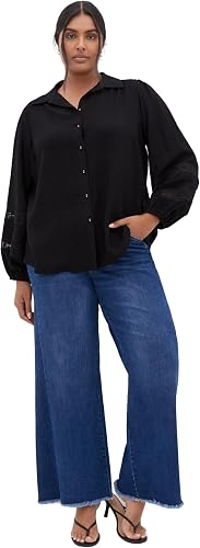 City Chic Women's Plus Size Shirt - Deanna, 22 Black