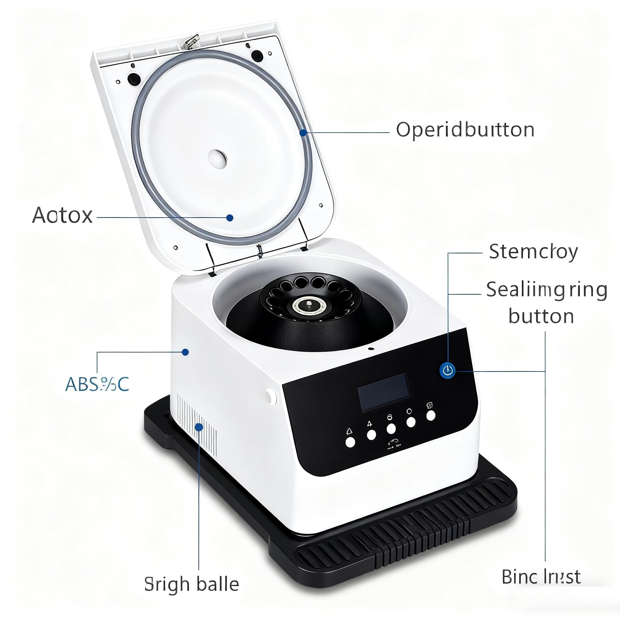 Centrífuga de sobremesa Inteligente de Laboratorio, centrífuga clínica y de PRP, Pantalla LCD, regulación de Velocidad (0-4000 RPM) y Temporizador (0-99 min) para Uso médico 50ml*6