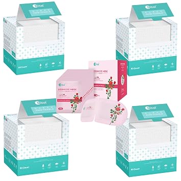 Disposable Face Towel 200 count + Steam Eye Masks 20 count