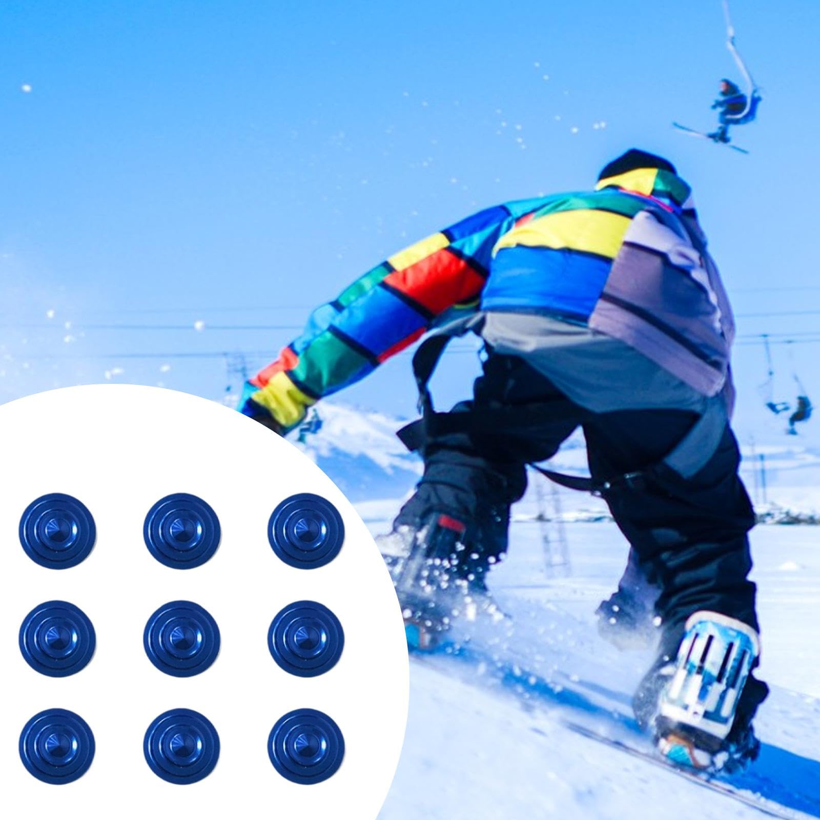 predolo 9X Snowboard-Stomppad, leichte Winterdekoration, rutschfestes Snowboard-Grippad für Outdoor-Sportarten