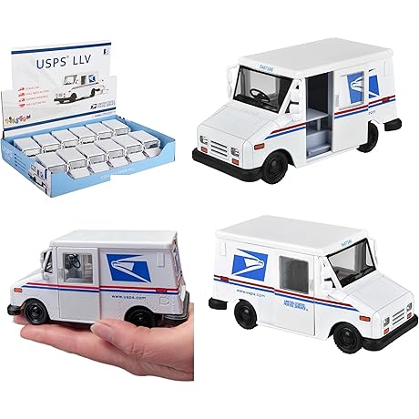 Diecast Pull Back US Postal Service Mail Delivery Truck