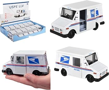 Zugar Land Diecast Pull Back US Postal Service Mail Delivery Truck 5" Metal United States Post Office Truck with Pullback Motion. US Postal Service LLV 136 Scale 1 Pack