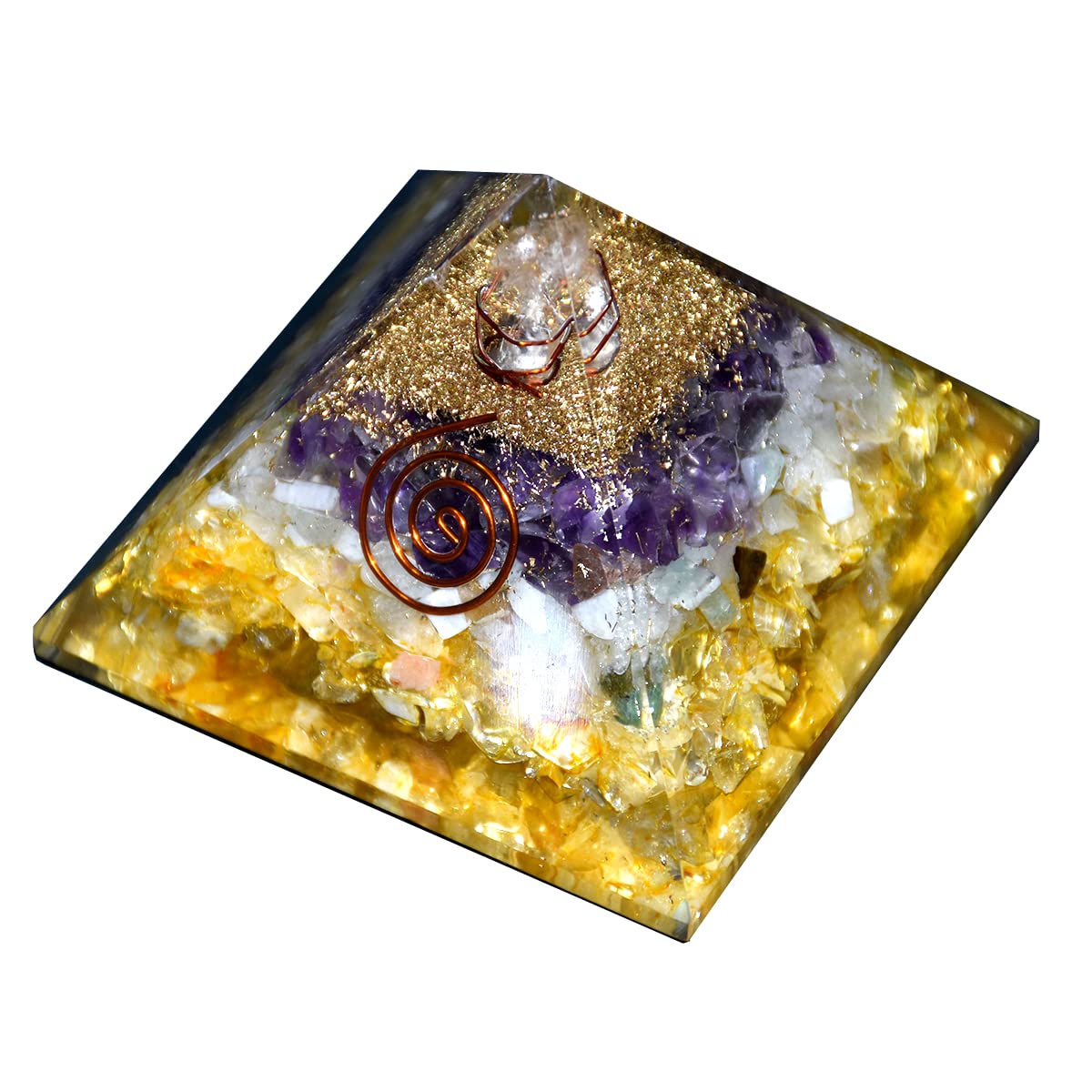 Reshamm� Career in Business & Job Pyramid made of Natural Crystal for Adaptability, Growth, Stability in Career. Feng Shui remedy